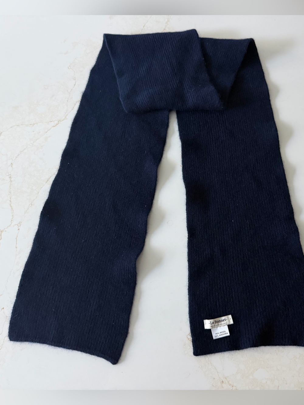 Le Bonnet luxurious navy Scottish scarf